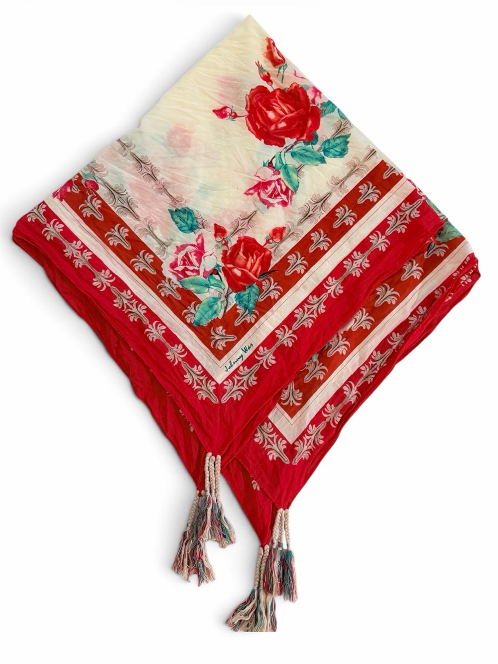 Johnny Was Secret Garden silk scarf